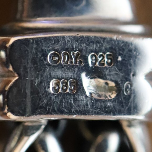 DAVID YURMAN LARGE ALBION BLACK ONYX BRACELET STERLING GOLD RARE! - Picture 15 of 16